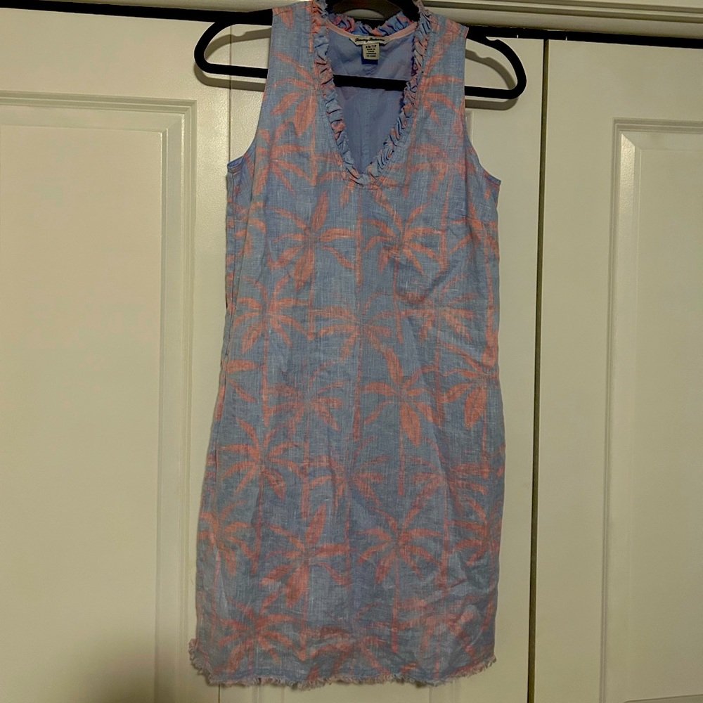 Blue and Pink Sleeveless Tommy Bahama Dress